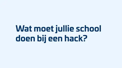Wat te doen bij een hack